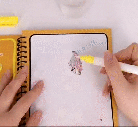The Baby Magic Water Book for Kids 2-5 Years Colouring Books Set | Reusable Activity Book for Kids, Drawing Book and Pen |Coloring Doodle Board Games for Kids (8 Pages Each)